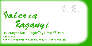 valeria raganyi business card